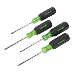 GREENLEE Greenlee 0353-01C Screwdriver Set, Square Recess, 4 Pieces
