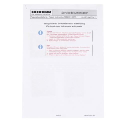 LIEBHERR 708200100 GAS VALVE ASSEMBLIES