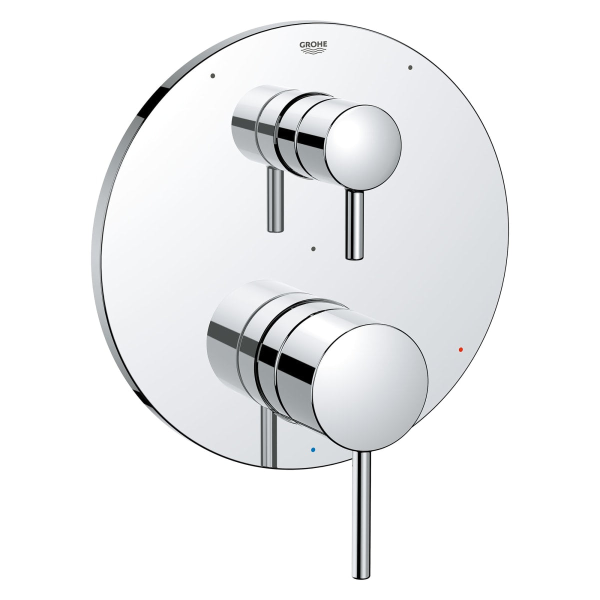 GROHE Grohe 29427000 Timeless Pressure Balance Valve Trim with 3-Way Diverter with Cartridge in Grohe Chrome