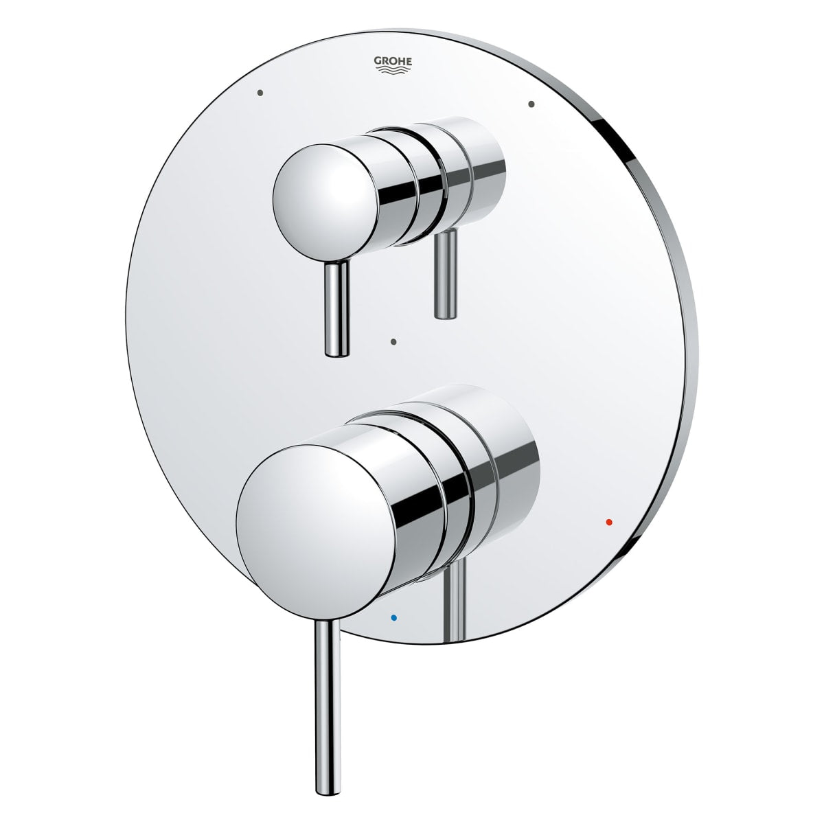 GROHE Grohe 29427000 Timeless Pressure Balance Valve Trim with 3-Way Diverter with Cartridge in Grohe Chrome