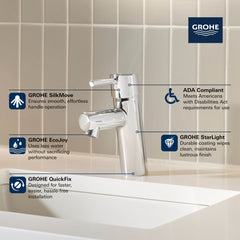 GROHE Grohe 34270GNA Single Hole Single-Handle S-Size Bathroom Faucet 1.2 GPM