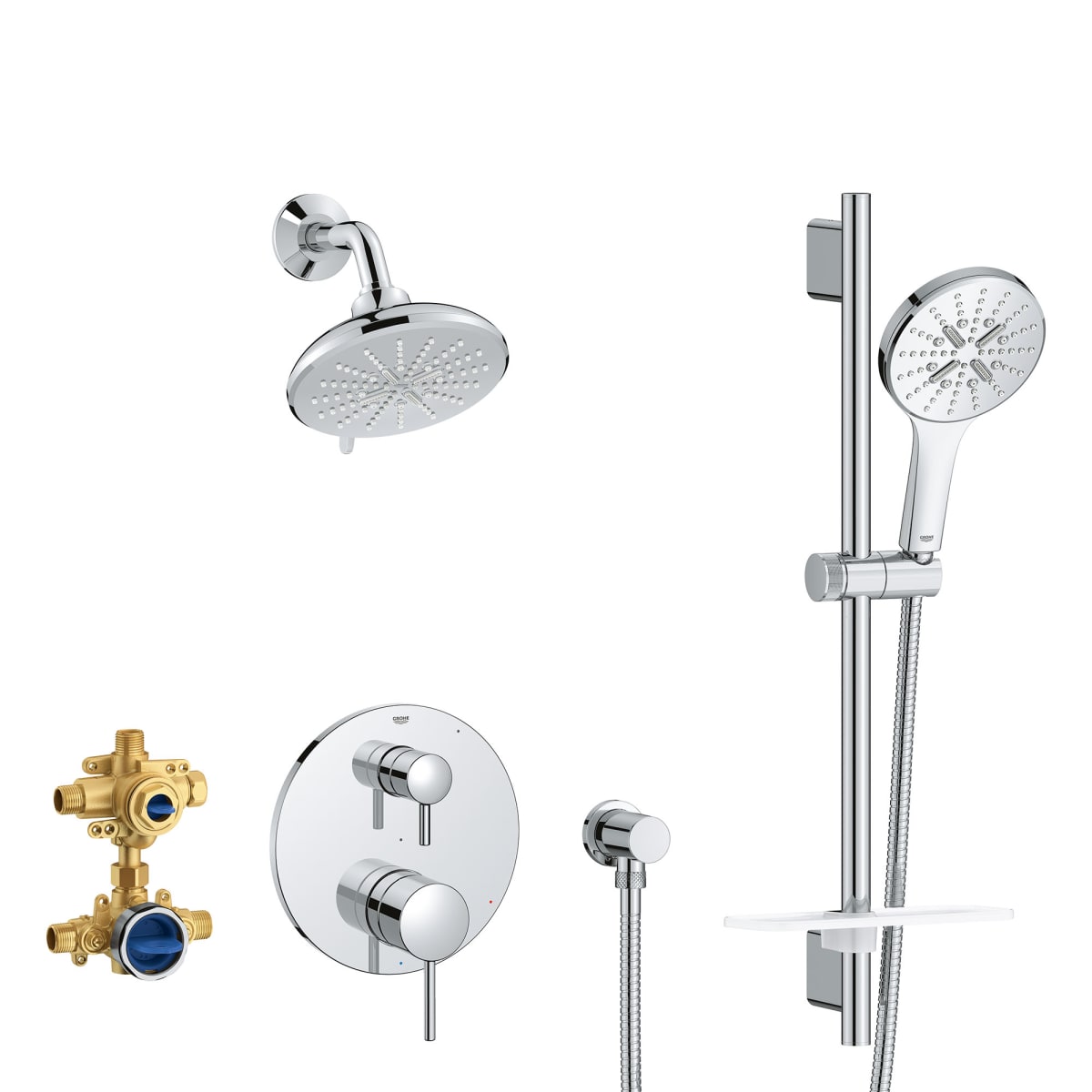 GROHE Grohe 29431000 Timeless Pressure Balance Shower Set in Grohe Chrome