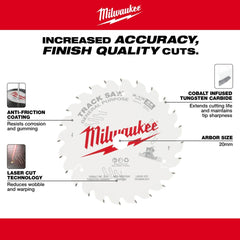 MILWAUKEE Milwaukee Tool 48-40-0624 6-1/2 24T Track Saw Blade