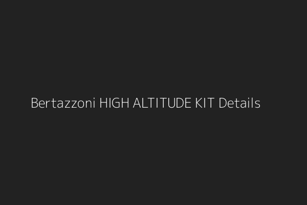 BERTAZZONI Bertazzoni 9100009 High Altitude Kit