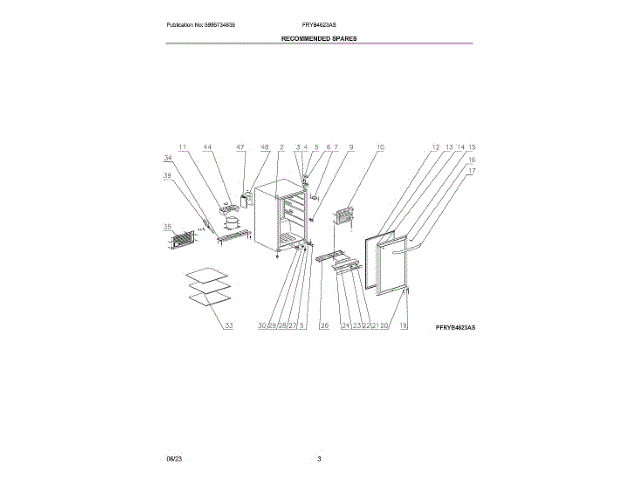 ELECTROLUX 5304534142 AIR CLEANER REPLACEMENT PARTS