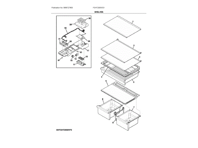 ELECTROLUX 5304534453 WALL BRACKETS & PARTS