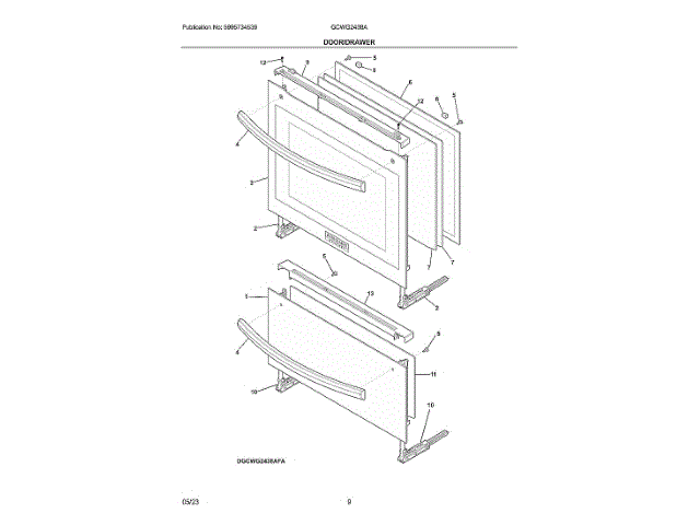 ELECTROLUX Electrolux 4055549739 Glass Replacement Panel