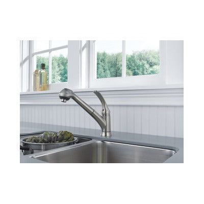 DELTA FAUCET Delta Faucet B4310LF-SS Foundations Kitchen Faucet 1.8 Gpm