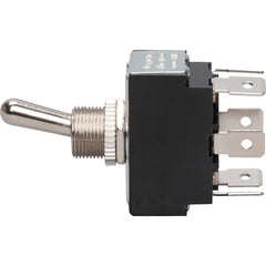 NSI NSI 78100TQ Toggle Switch, Maintained, On-Off-On, DPDT, Bat Handle, Quickconnect