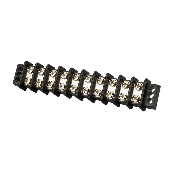 NSI NSI TB3096-10 Double Row Terminal Block Strip 600 VAC 30 A 22 to 14 AWG Wire