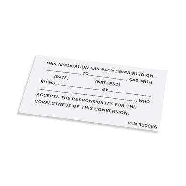 RAYPAK Raypak 900866 Gas Conversion Decal 4.6 x 4 x 2 Inch