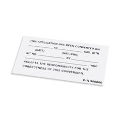 RAYPAK Raypak 900866 Gas Conversion Decal 4.6 x 4 x 2 Inch