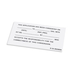 RAYPAK Raypak 900866 Gas Conversion Decal 4.6 x 4 x 2 Inch