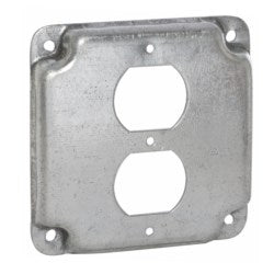 RACO RACO 902C 4 In. Square Exposed Work Covers - Raised 1/2 In., 1 Duplex Receptacle