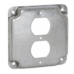 RACO RACO 902C 4 In. Square Exposed Work Covers - Raised 1/2 In., 1 Duplex Receptacle