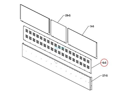 RAYPAK Raypak 009657F Lower Rear Jacket Panel
