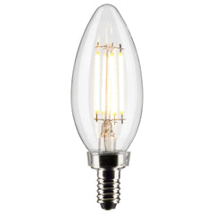 SATCO-NUVO Satco S21265 4 Watt B11 LED Lamp - Clear - Candelabra Base - 90 CRI - 3000K - 120 Volts
