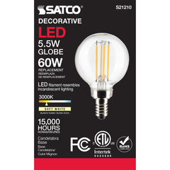 SATCO-NUVO Satco S21210 SATCO S21210 5.5G16.5/LED/CL/930/12