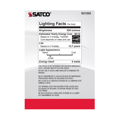 SATCO-NUVO Satco S21252 SATCO S21252 6G40/CL/LED/E26/927/12