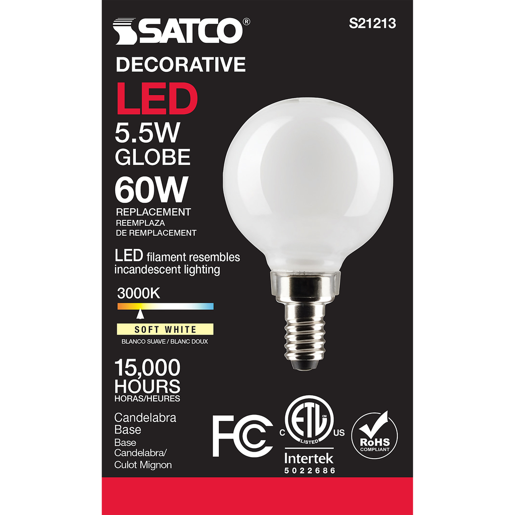 SATCO-NUVO Satco S21213 SATCO S21213 5.5G16.5/LED/WH/930/12