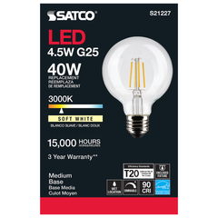 SATCO-NUVO Satco S21227 4.5G25/LED/CL/930/120V