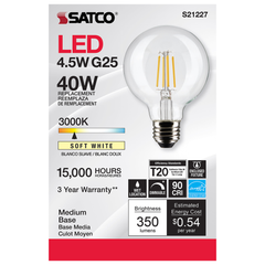SATCO-NUVO Satco S21227 4.5G25/LED/CL/930/120V