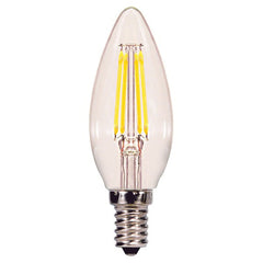 SATCO-NUVO Satco S29877 4.5 Watt B10 LED Lamp - Clear - Candelabra Base - 2700K - 350 Lumens - 120 Volts