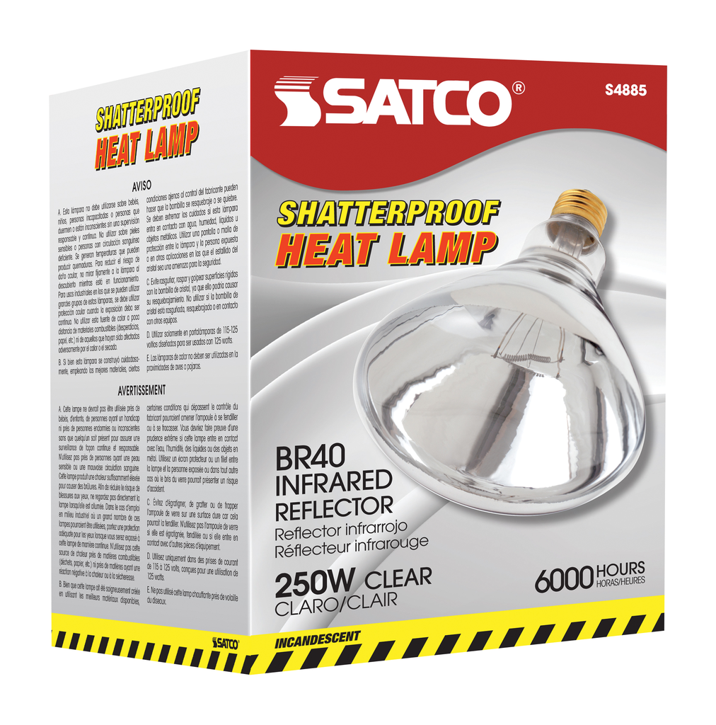 SATCO-NUVO Satco S4885 Incandescent Shatter Proof Lamp 250 Watt R40