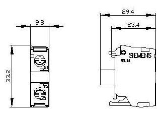 SIEMENS Siemens 3SU14011BC401AA0 Integrated LED Module 110VAC Replacement MPN