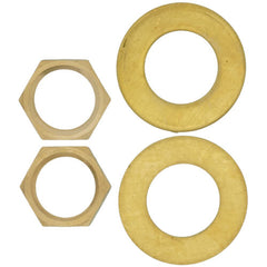 T&S BRASS T&S Brass B-0425-M Nipple - Supply 1/2 Inlet Supply Nipple Kit with 1/2 Lock Washer and Locknut