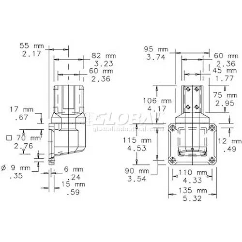 NVENT Hoffman CCS2WJVLG Wall Joint Vertical P. Arm Fits 45x60mm Replacement MPN