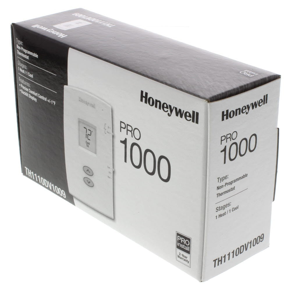 HONEYWELL HOME Honeywell Home TH1110DV1009 Pro 1000 Non-Programmable Thermostat 24V (Vertical) TH1110D1000