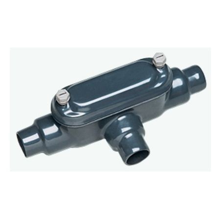ROBROY Robroy PRHTB28 Plasti-Bond REDH2OT® 40 mil PVC-Coated Steel Form 8 Type TB Conduit Body 3/4 inch