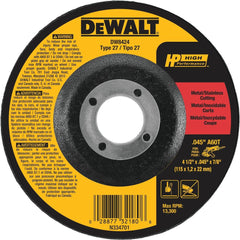 DEWALT DeWalt DW8424 HP Type 27 4-1/2 In. x 0.045 In. x 7/8 In. Metal Cutting Wheel