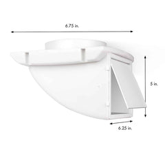 DUNDAS JAFINE DUNDAS JAFINE SDV4WXZW VENT,UNDER-EVE,WHITE,4IN
