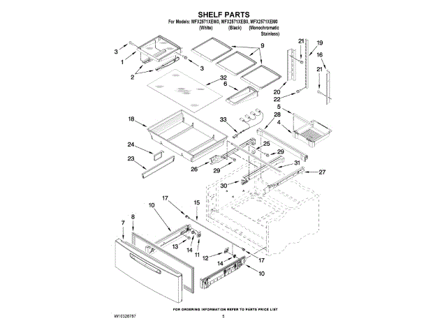 WHIRLPOOL W11093714 AIR CLEANER REPLACEMENT PARTS