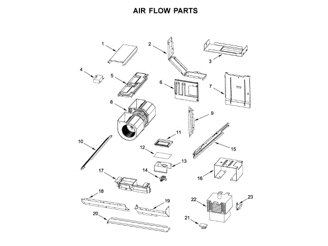 WHIRLPOOL W11096347 AIR CLEANER REPLACEMENT PARTS