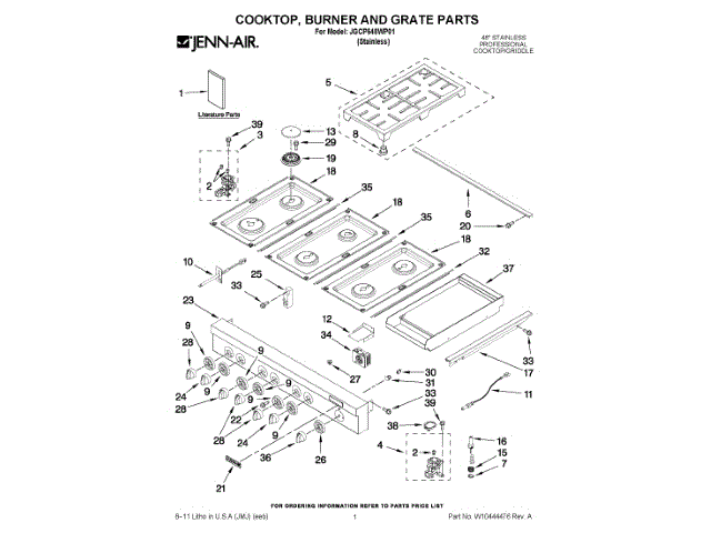 WHIRLPOOL W11051480 EXPANSION VALVE ORIFICES