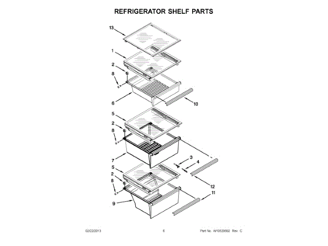 WHIRLPOOL W11098279 AIR CLEANER REPLACEMENT PARTS