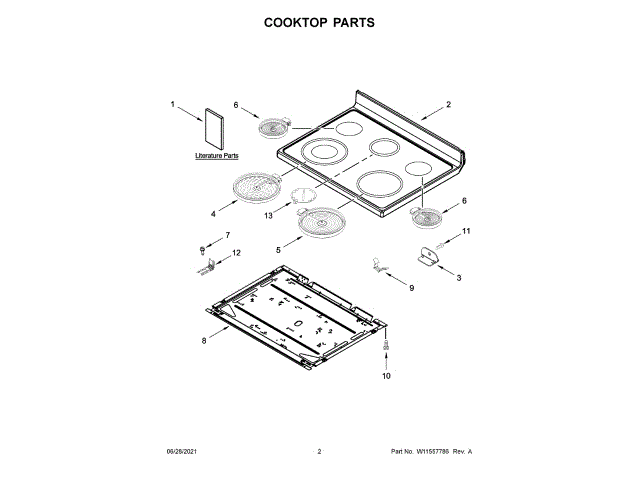 WHIRLPOOL W11091927 STOVES AND OVENS