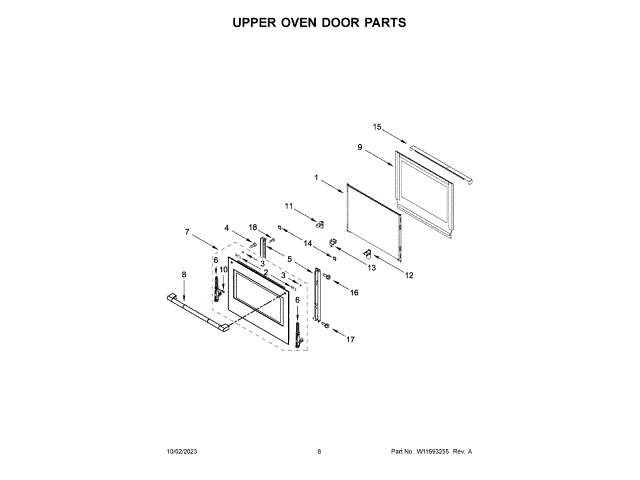 WHIRLPOOL W11111221 HINGES, LATCHES, MOUNTING BRACKETS, CLIPS