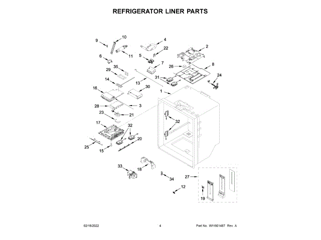 WHIRLPOOL W11124841 HUMIDIFIER DAMPERS