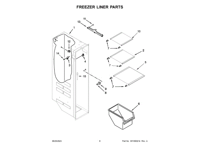 WHIRLPOOL W11162572 WALL BRACKETS & PARTS