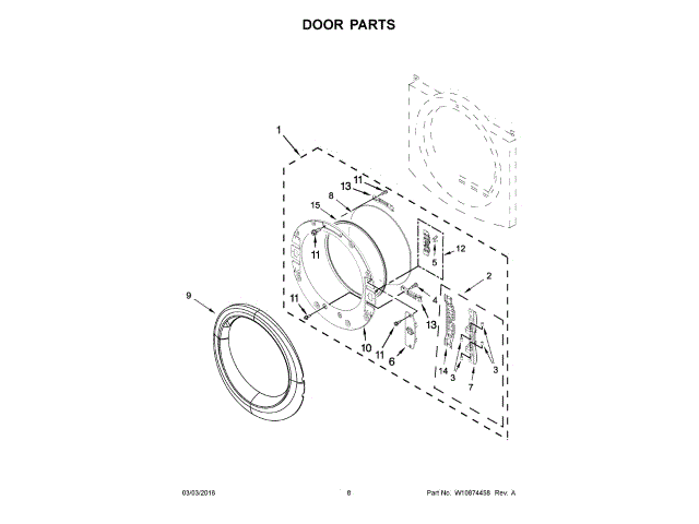 WHIRLPOOL W11168739 WALL BRACKETS & PARTS