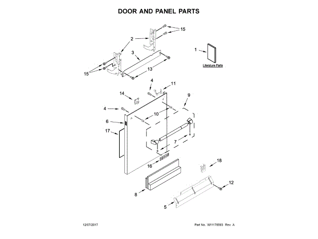 WHIRLPOOL W11178821 AIR CLEANER REPLACEMENT PARTS