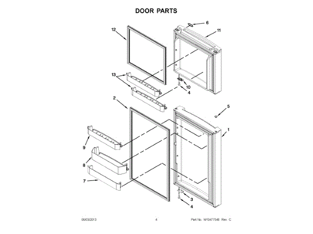 WHIRLPOOL W11228130 AIR CLEANER REPLACEMENT PARTS