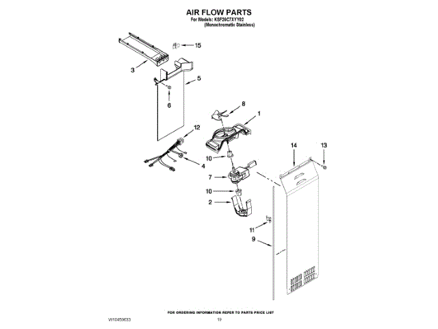 WHIRLPOOL W11232019 AIR CLEANER REPLACEMENT PARTS