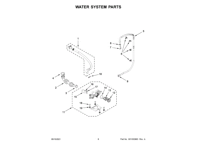 WHIRLPOOL W11316610 AIR CLEANER REPLACEMENT PARTS