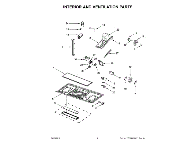 WHIRLPOOL W11371266 AIR CLEANER REPLACEMENT PARTS