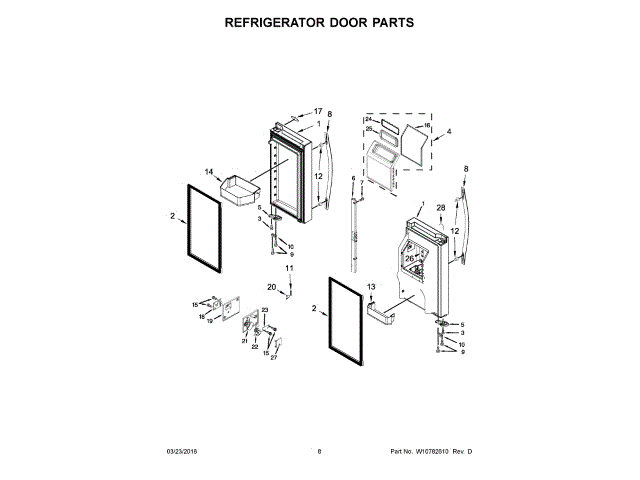 WHIRLPOOL W11371716 AIR CLEANER REPLACEMENT PARTS